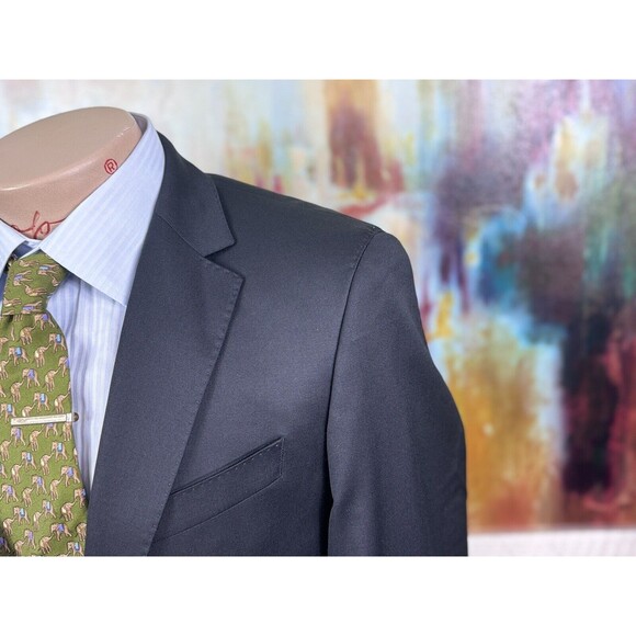 Hugo Boss Mens NWOT Black Italian Super 120’s Wool Blazer 38R MSRP $898 - Picture 4 of 16